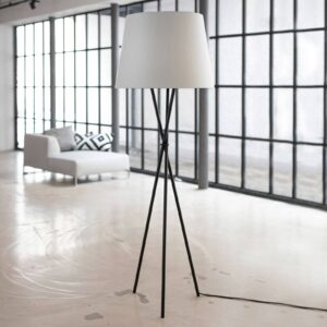 Svítidlo Ozonos krémová/bílá satinovaná/černá textil/akryl/kov