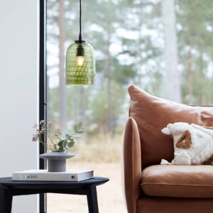 Svítidlo PR Home zelená/černá sklo