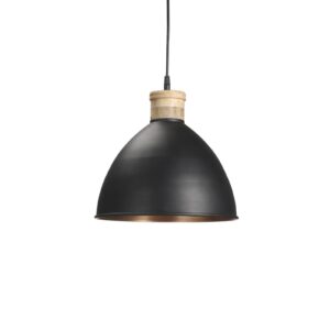 Svítidlo PR Home černá/měď/světlé dřevo kov