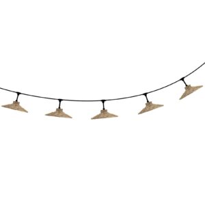 Svítidlo PR Home černá/světlé dřevo plast/vlákna Lampakanay