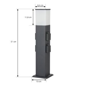 Svítidlo PRIOS černá/bílá nerezová ocel/polykarbonát