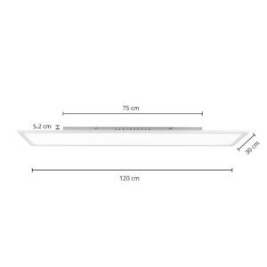 Svítidlo PRIOS bílá/stříbrná plast/hliník