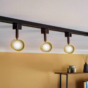 Svítidlo PRIOS zlatá/černá hliník/železo/plast