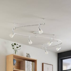 Svítidlo PRIOS stříbrnošedá/bílý ocel/sklo