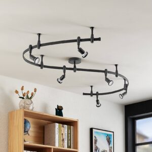 Svítidlo PRIOS černá ocel/sklo