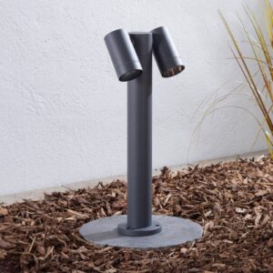 Svítidlo PRIOS tmavě šedý hliník/sklo