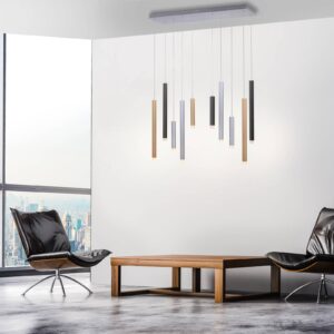 Svítidlo PURE stříbrná/černá/zlatá hliník/ocel/PMMA