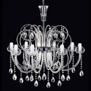 Svítidlo Patrizia Volpato chrom/čirá/bílá kov/sklo Murano