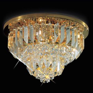 Svítidlo Patrizia Volpato zlatá/čirá kov/sklo Murano