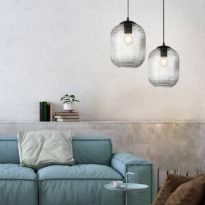 Svítidlo Paul Neuhaus kouřová/černá železo/sklo