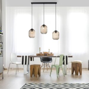 Svítidlo Paul Neuhaus oranžová/černá železo/sklo