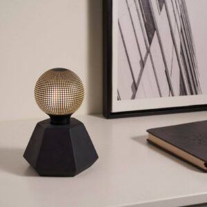 Svítidlo Pauleen černá beton/sklo