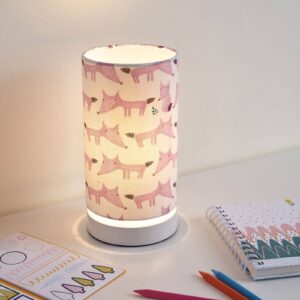 Svítidlo Pauleen bílá/růžová kov/polyester/bavlna