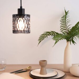 Svítidlo Pauleen kouřově šedá sklo