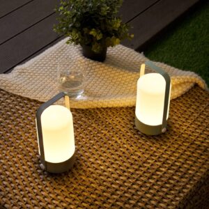 Svítidlo Pauleen světle zelená/světle šedá/opálová plast