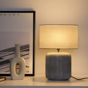 Svítidlo Pauleen šedý/bílý keramika/textil