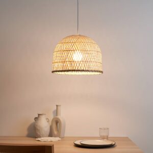 Svítidlo Pauleen světlé dřevo bambus/kov