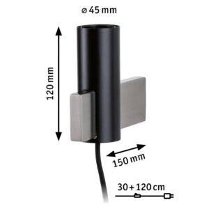 Svítidlo Paulmann černá matná/chrom matný kov