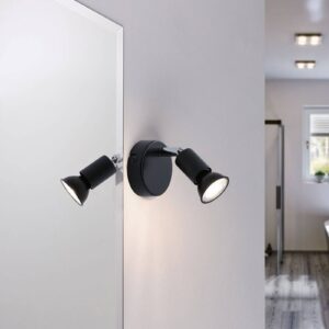 Svítidlo Paulmann antracit/chrom kov