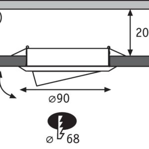 Svítidlo Paulmann chrom matný plast