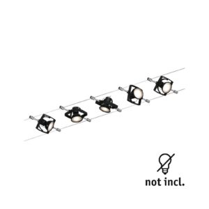 Svítidlo Paulmann černá matná/stříbrná kov/plast