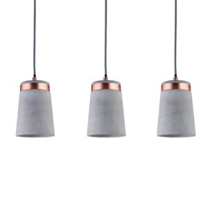 Svítidlo Paulmann šedá/měď matná kov/beton/textil