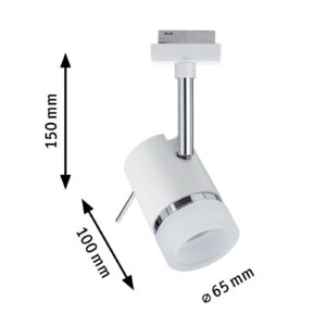 Svítidlo Paulmann bílý/chrom kov/plast