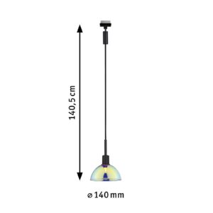 Svítidlo Paulmann černá matná/dichroic kov/sklo
