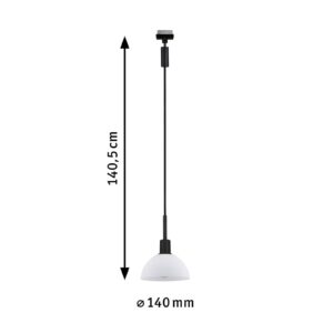 Svítidlo Paulmann černá/opálová bílá kov/sklo