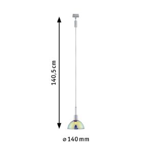 Svítidlo Paulmann chrom matný/dichroic kov/sklo