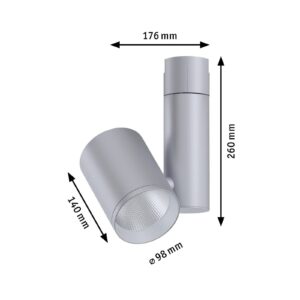 Svítidlo Paulmann chrom matný kov