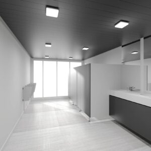 Svítidlo Performance in Lighting stříbrná šedá/satinovaná bílá plast