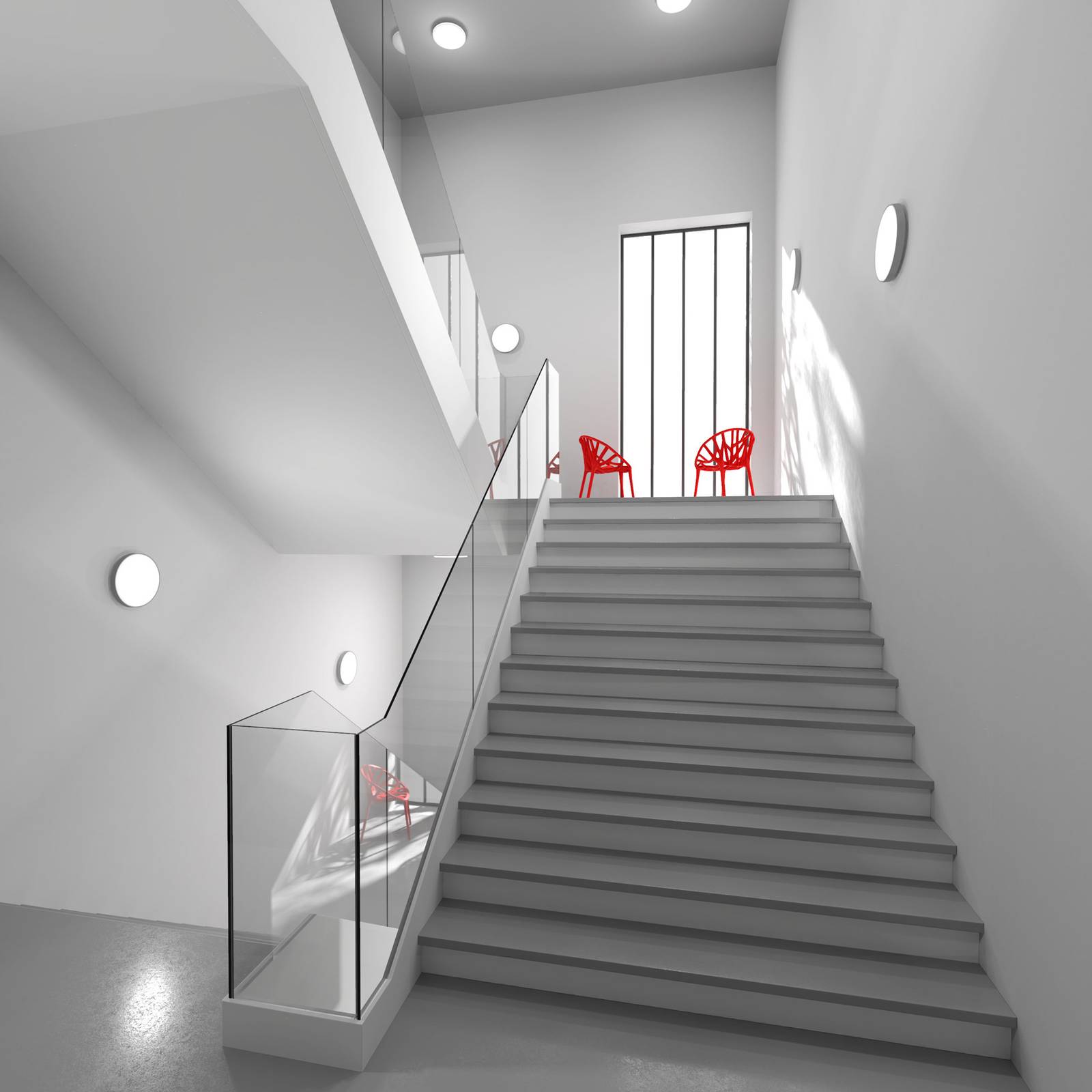 Svítidlo Performance in Lighting stříbrná šedá/satinovaná bílá hliník/plast