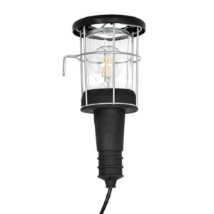 Svítidlo Pferdekaemper černá/čirá pryž/sklo/kov