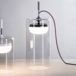 Svítidlo Prandina průhledná/bílá/černá matná sklo/foukané/kov