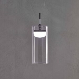 Svítidlo Prandina průhledná/bílá/černá matná sklo/foukané/kov