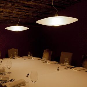 Svítidlo Prandina opálově bílá sklo/kov