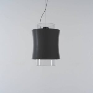 Svítidlo Prandina černá kov/křišťálové sklo