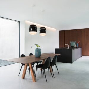 Svítidlo Prandina černá/transparentní sklo/foukané