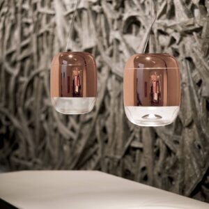 Svítidlo Prandina měď/transparentní sklo/foukané