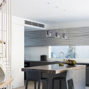 Svítidlo Prandina chrom/transparentní sklo/foukané