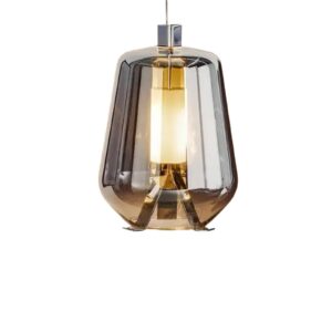 Svítidlo Prandina průhledná/chrom sklo/foukané