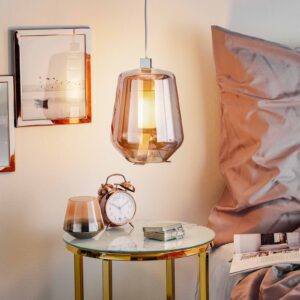 Svítidlo Prandina růžová/chrom sklo/foukané