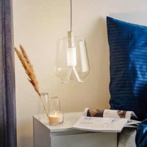 Svítidlo Prandina transparentní/bílá matná sklo/foukané