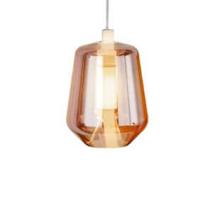 Svítidlo Prandina kouřově šedá/chrom sklo/foukané