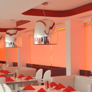 Svítidlo Prandina lesklý chrom/bílý sklo