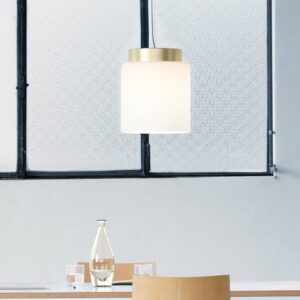 Svítidlo Prandina bílý/mosaz sklo foukané/kov