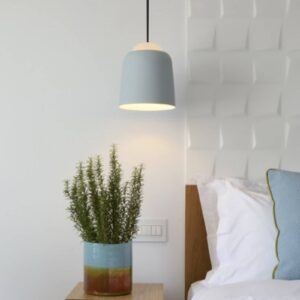 Svítidlo Prandina světle modrá matná kov/sklo