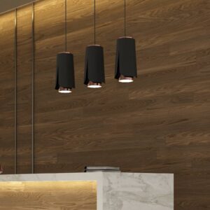 Svítidlo Prandina černá matná/měď leštěná kov