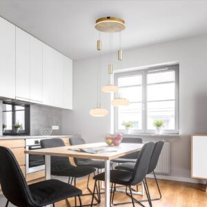 Svítidlo Q-Smart-Home matná mosaz/bílá hliník/plast/sklo